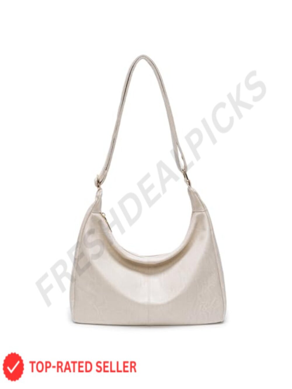 Slouchy Shoulder Bag for Women Foldable Crossbody Hobo Purse in PU Leather